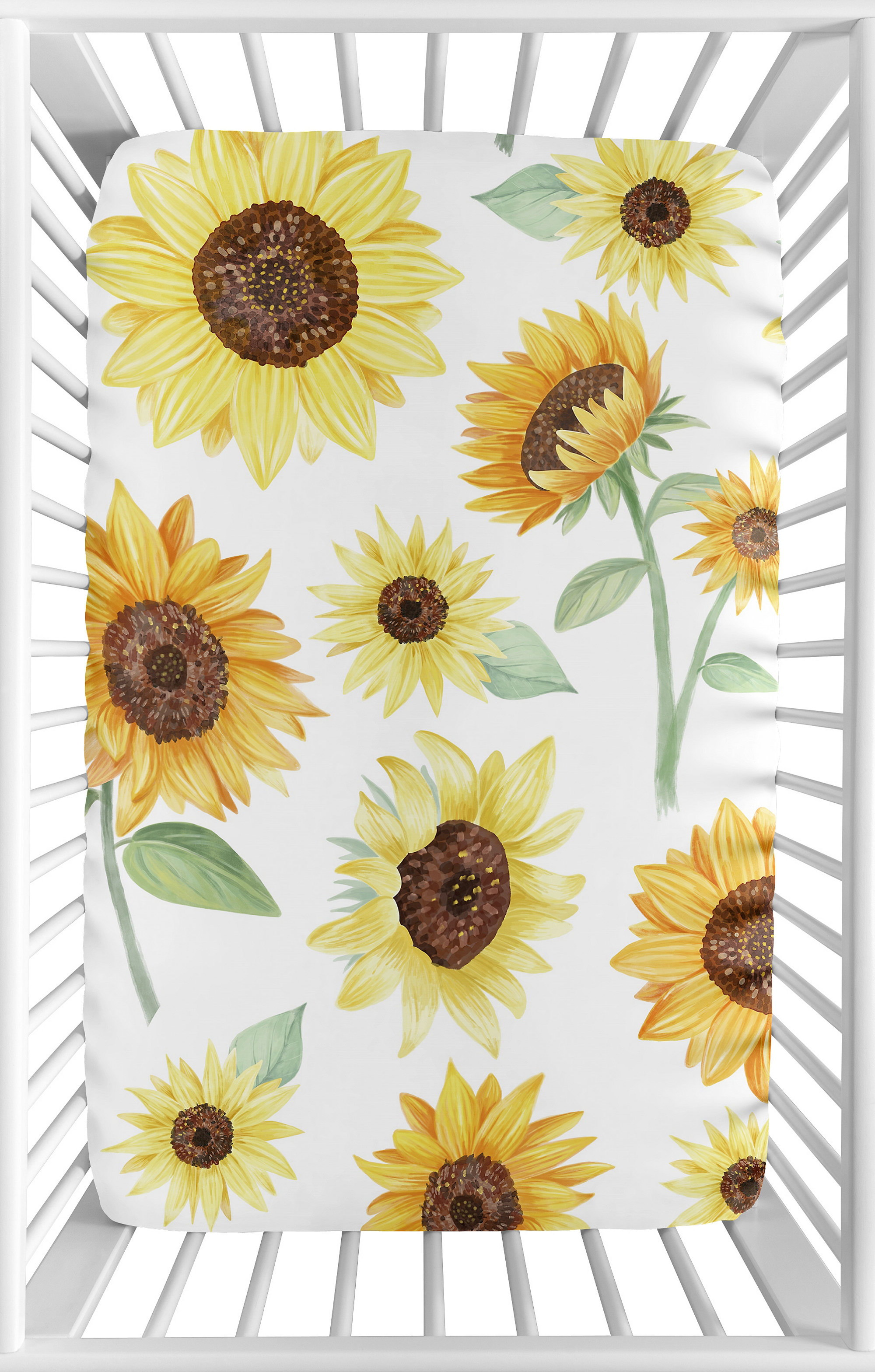 Sunflower bedding for crib sale